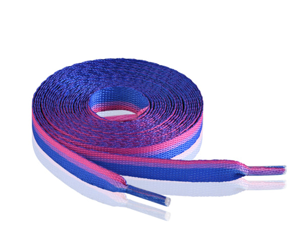 Bisexual Flag Shoe Laces, Bisexual Laces for Shoes, PRIDE Gear