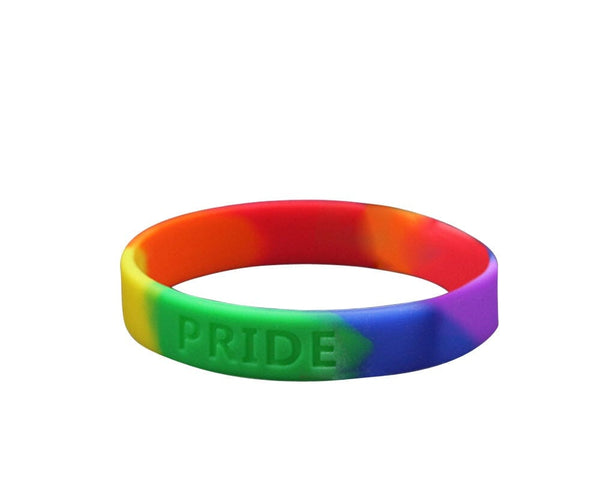 Rainbow Gay Pride Silicone Bracelets, Rainbow Wristband for LGBTQ PRIDE