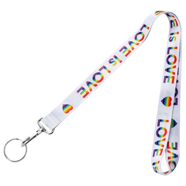 Rainbow Love Is Love Lanyards, Gay Pride Lanyard Badge Holders
