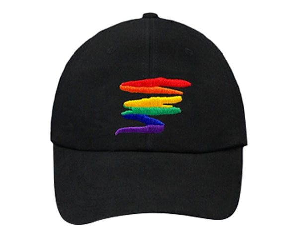 Rainbow Pride Squiggle Hats, Gay Pride Flag Baseball Hats & Apparel