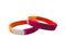 Sunset Lesbian Flag Silicone Bracelet Wristbands, Lesbian Bracelets