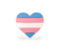 Transgender Flag Heart Pin, Transgender Flag Jewelry, Trans Pride Pins