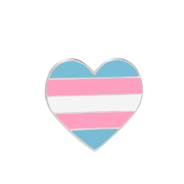 Transgender Heart Pins, Gay Pride Transgender Flag Pin