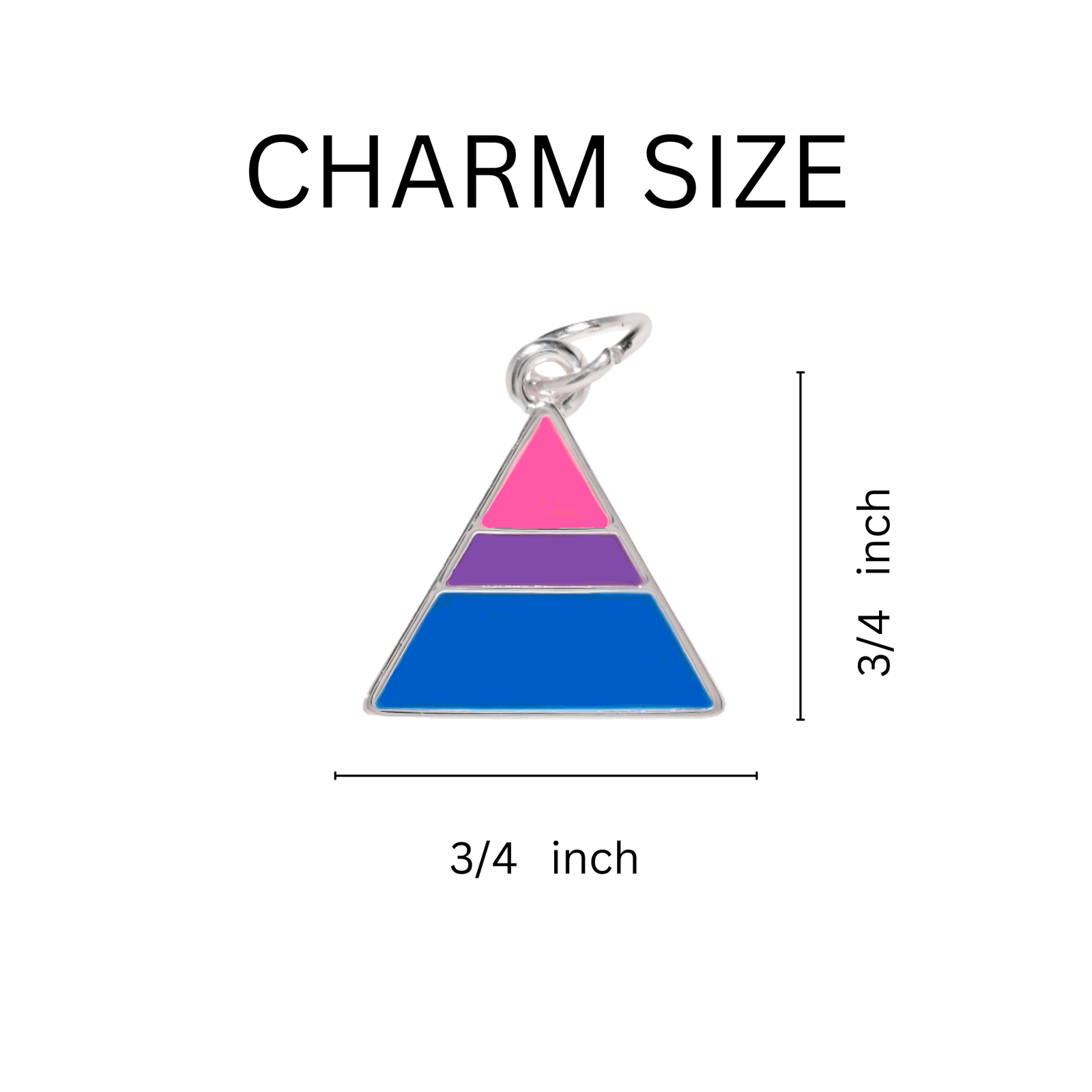 Triangle Bisexual Chunky Charm Bracelets - We Are Pride Wholesale