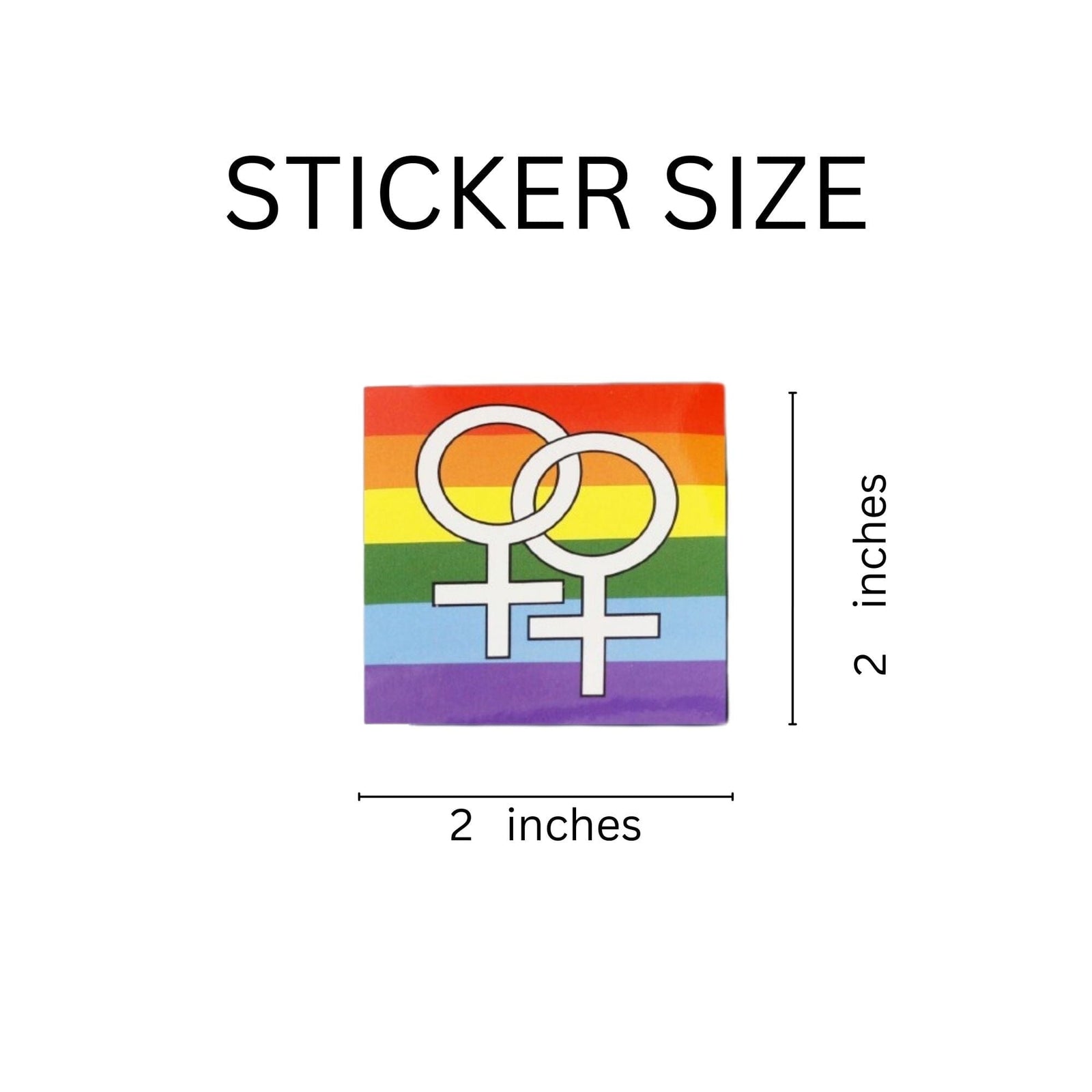 Same Sex Female Symbol Stickers, LGBTQ Gay Pride Awareness