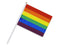 Large Rainbow Striped Flags on a Stick - We Are Pride Wholesale