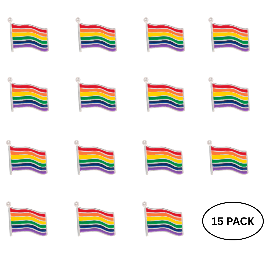 15 Pack Rainbow Flag Lapel Pins