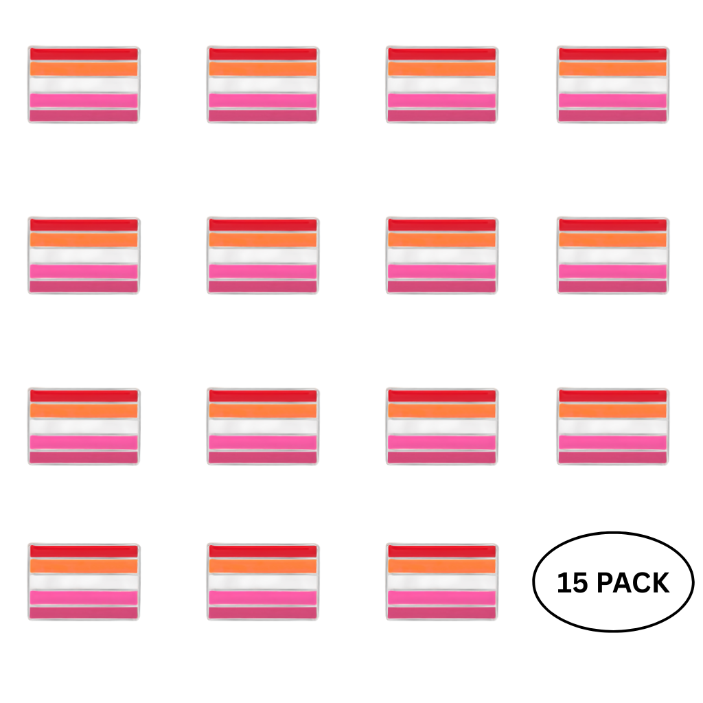 15 Pack Lesbian Sunset Flag Pins
