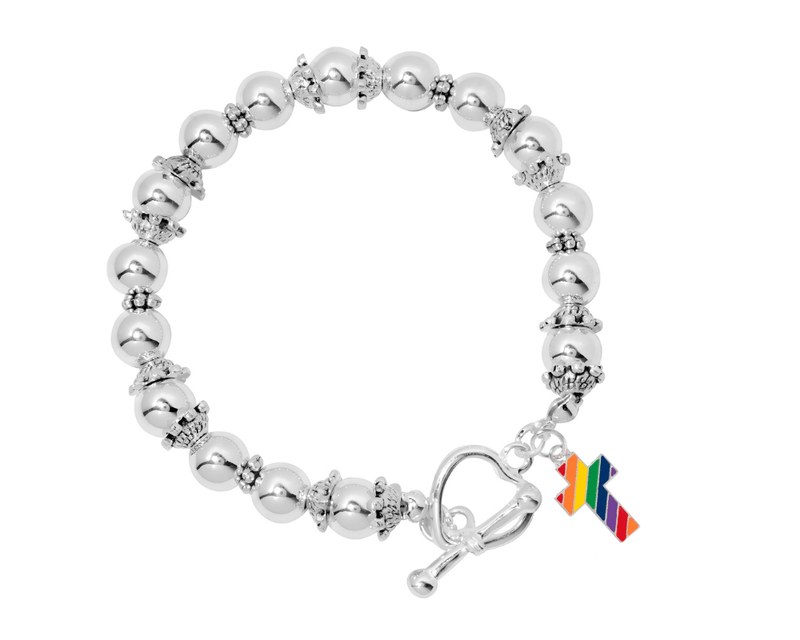 Sterling Silver Polished Cross Charms with 1-inch Extensions Children's  Bracelet - 15H84A