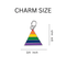 Rainbow Shaped Triangle Charm Bracelets, LGBTQ Gay Pride Awareness