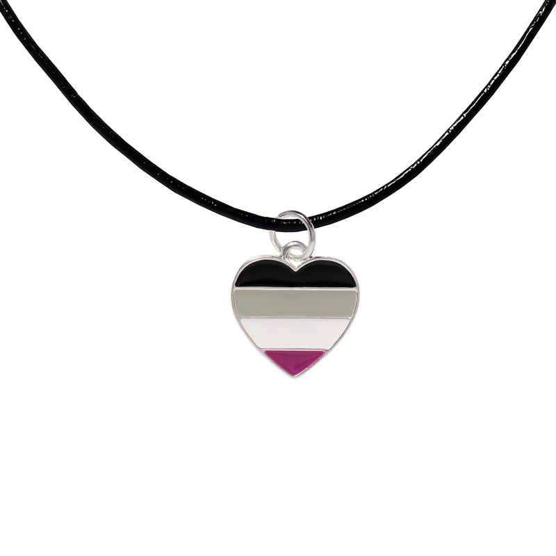 Asexual Heart Flag Necklaces in bulk for PRIDE parades and Events