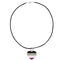 Black Cord Asexual Heart Necklaces Wholesale