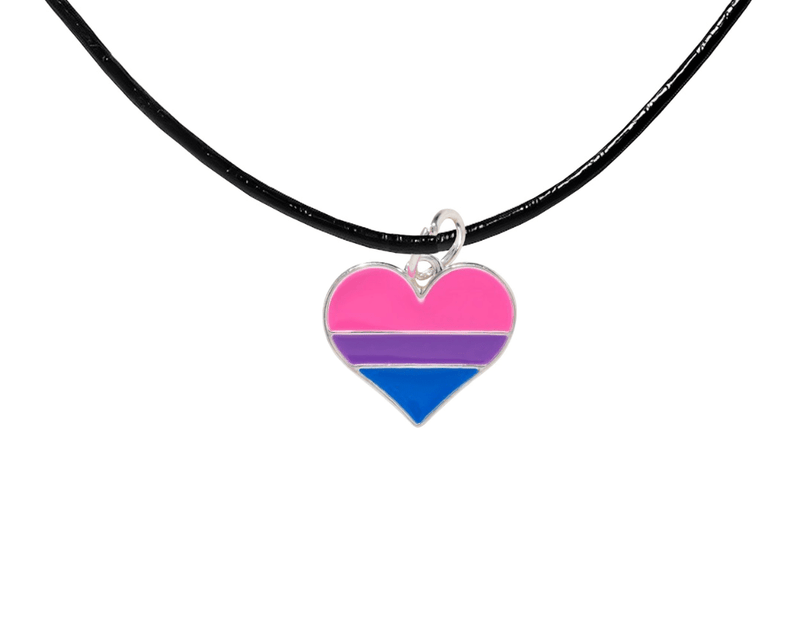 Black Cord Wholesale Bisexual Heart Necklaces Wholesale