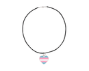 Black Cord Heart Transgender LGBTQ Necklaces - We Are Pride Wholesale