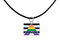 Black Cord Bisexual Rectangle Necklaces Wholesale