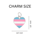 Transgender Heart Charm Black Cord Bracelets - We Are Pride Wholesale