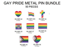 Gay Pride Metal Pin Variety Pack (50 Pieces)