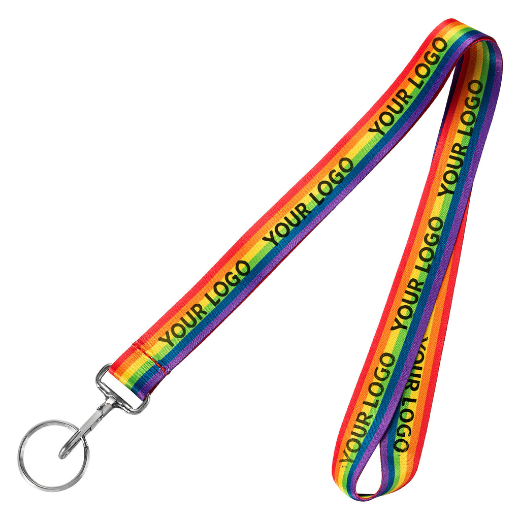 Custom Gay Pride Flag Lanyards