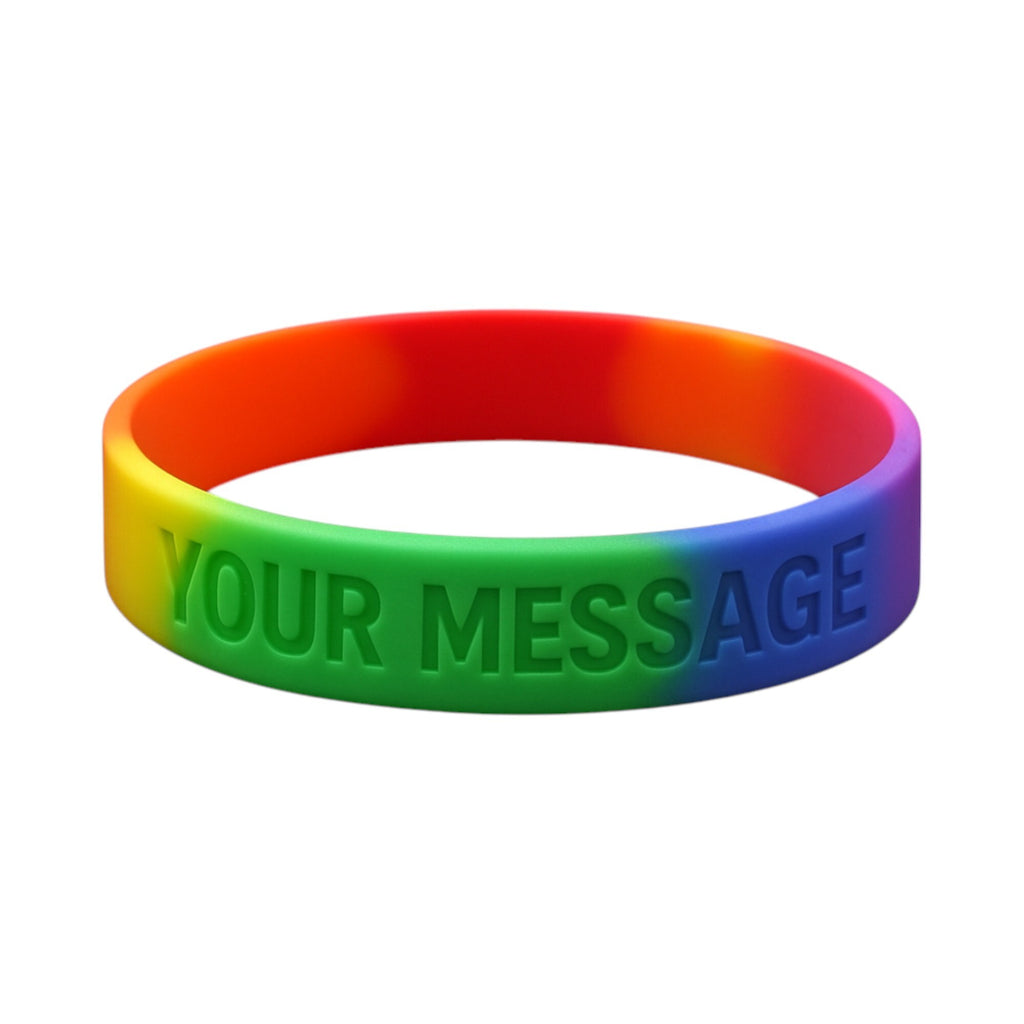 Custom Gay Pride Bracelets, Add Your Logo or Message
