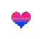 Bisexual Flag Heart Shaped Pins, LGBTQ Gay Pride Bulk Pins