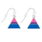Bisexual Triangle Hanging Earrings, LGBTQ Gay Pride Awareness