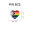 Daniel Quasar Heart Flag Pins, LGBTQ Gay Pride Awareness Pins