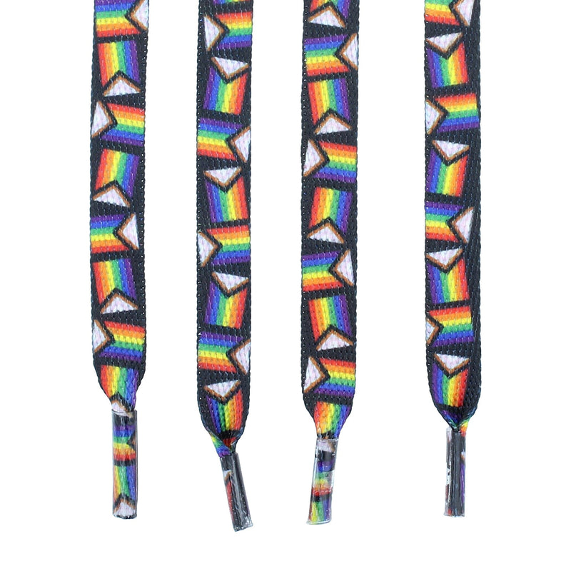 Daniel Quasar Flag Shoelaces, Bulk Gay Pride Apparel