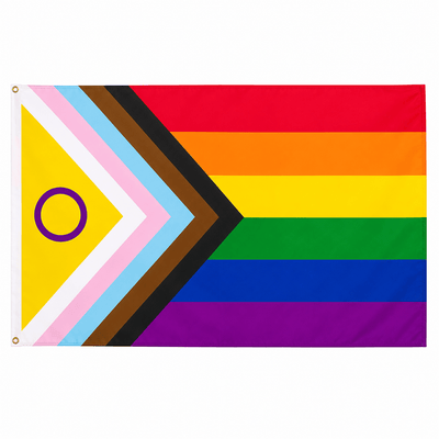 Daniel Quasar Intersex/Inclusive Gay Pride Nylon Flags - 3 Feet by 5 Feet - We are Pride