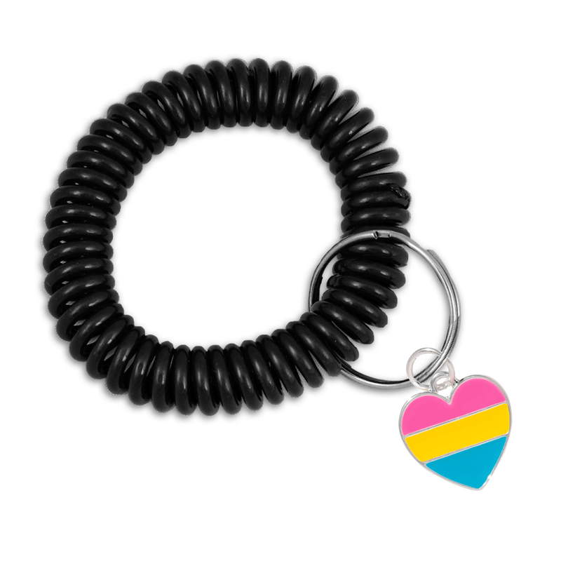 Gay Pride Elastic Keychain Bracelets for LGBTQ+, Rainbow, Bisexual, Transgender
