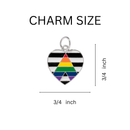 Heart Straight Ally LGBTQ Pride Necklaces, LGBTQ Gay Pride Awareness