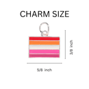 Bulk Lesbian Sunset Flag Charm Bracelets, Lesbian Jewelry Wholesale - We Are Pride