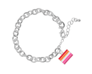 Lesbian Sunset Flag Chunky Charm Bracelets