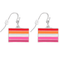 Rectangle Lesbian Sunset Flag Earrings, Lesbian Jewelry Wholesale