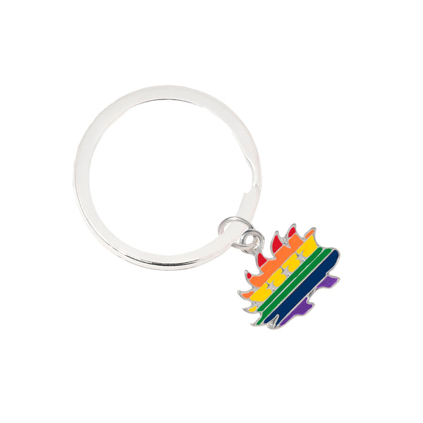 Libertarian Rainbow Porcupine Key Chains - We Are Pride