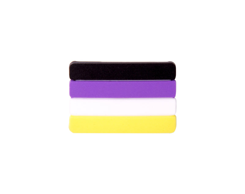 Non-Binary Striped Rectangle Flag Silicone Pins