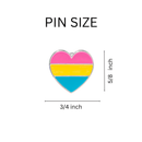 Pansexual Heart Pride Pins, LGBTQ Trans Pride Jewelry