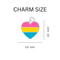 Pansexual LGBTQ Pride Heart Hanging Charms - We Are Pride Wholesale