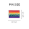 PRIDE Rectangle Rainbow Pins, LGBTQ Gay Pride Awareness Pins in Bulk