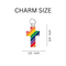 Bulk Rainbow Cross Gay Pride Hanging Charm, LGBTQ Gay Pride Awarenesss, LGBTQ Gay Pride Awareness