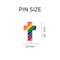 Bulk Rainbow Cross Shaped Pins, LGBTQ Gay Pride Awareness