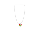 Rainbow Heart Charm Necklaces, LGBTQ Gay Pride Awareness