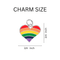 Rainbow Flag Heart Hanging Earrings, LGBTQ Gay Pride Awareness