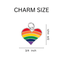 Rainbow Heart Key Chain, LGBTQ Gay Pride Awarenesss