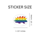 Rainbow Libertarian Porcupine Stickers (250 per Roll)