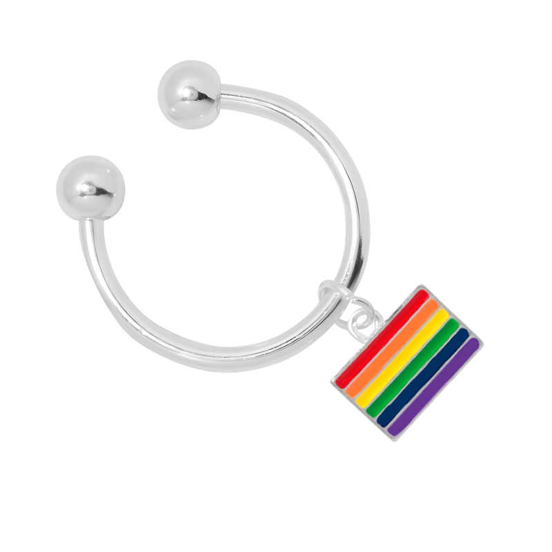 Bulk Rainbow Flag Key Chains for Gay Pride Awareness Wholesale Prices