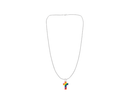 Rainbow Striped Cross Shape Charm Necklaces, LGBTQ Gay Pride Awareness