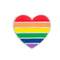Rainbow Striped Heart Shaped Pins, LGBTQ Gay Pride Awareness Pins Bulk