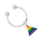 Bulk Rainbow Triangle Shaped Charm Key Chain, LGBTQ Gay Pride Awarenesss, LGBTQ Gay Pride Awareness