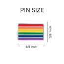 Rectangle Gay Pride Rainbow Flag Pins, LGBTQ Gay Pride Awareness Pins