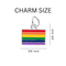 Rectangle Bulk Rainbow LGBTQ Pride Charms, LGBTQ Gay Pride Jewelry